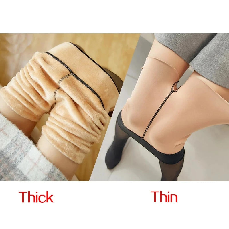 Thermo-Strumpfhose mit Haut-Effekt – warm, formend & reißfest